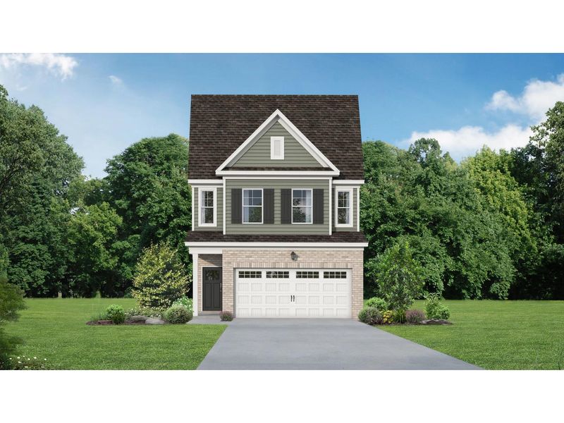 Front exterior of a new home in Lake Park Villas, Wylie, TX, highlighting curb appeal (Image 1).