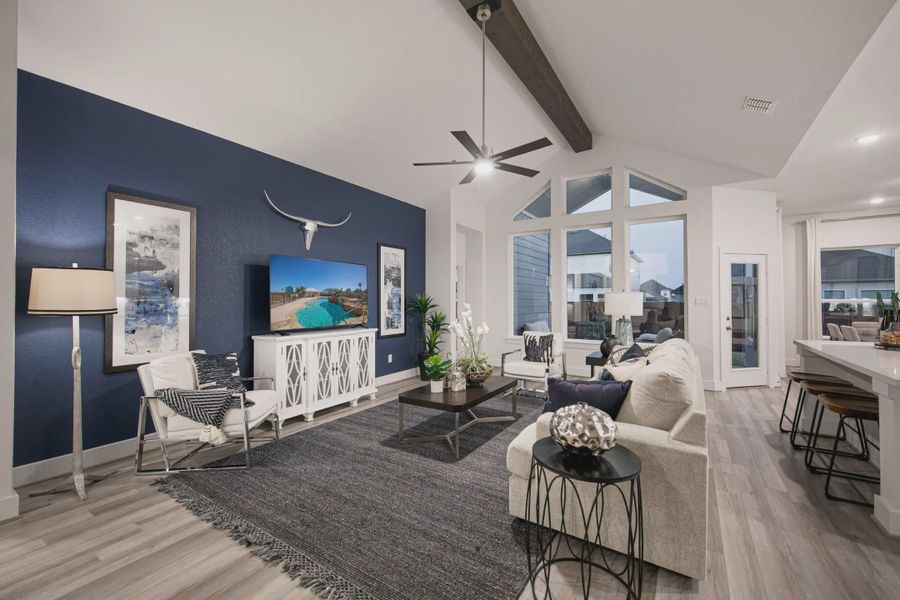 Representative furnished interior of a home built from the Brandy by Chesmar Homes in Stillwater Ranch, San Antonio (Image 8).