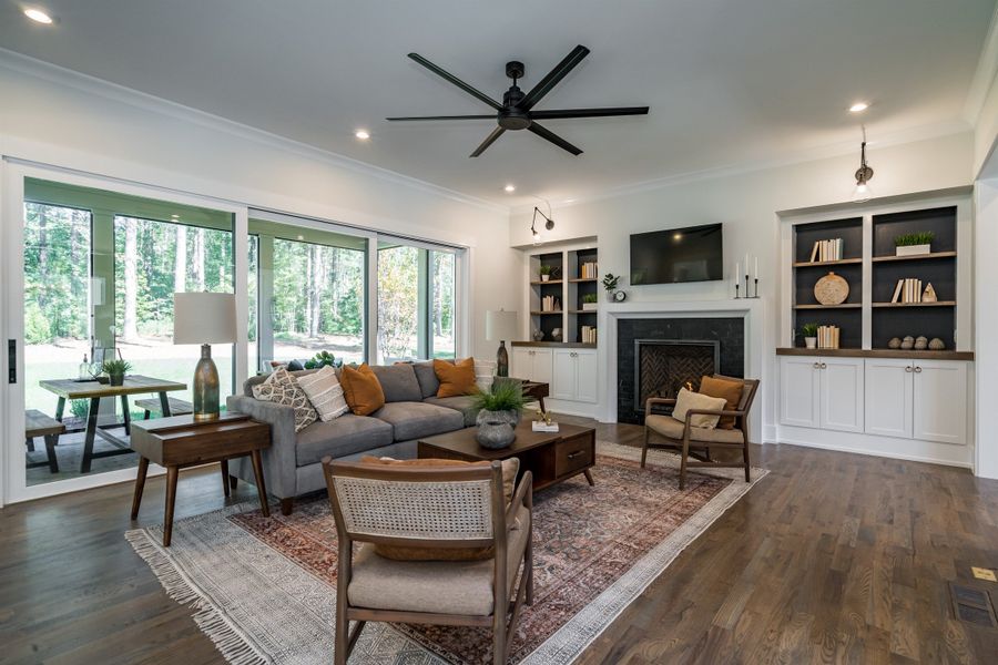 Representative furnished interior of a home built from the Brinkley American Farmhouse by Homes by Dickerson in Cattail, Clayton (Image 10).