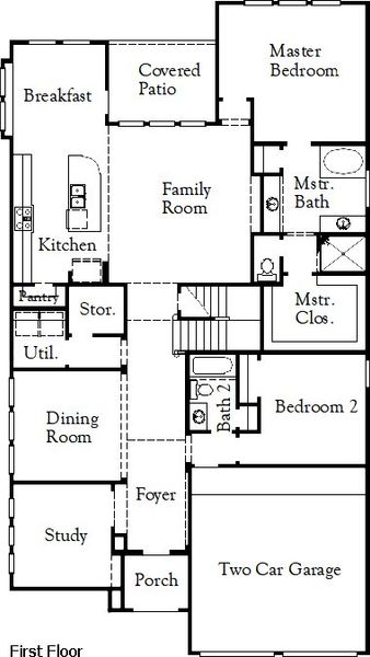 2D floor plan layout for the Nixon by Coventry Homes in Dominion of Pleasant Valley, Wylie, TX (Image 3). 2D floor plan layout for the Nixon by Coventry Homes in Dominion of Pleasant Valley, Wylie, TX (Image 3).