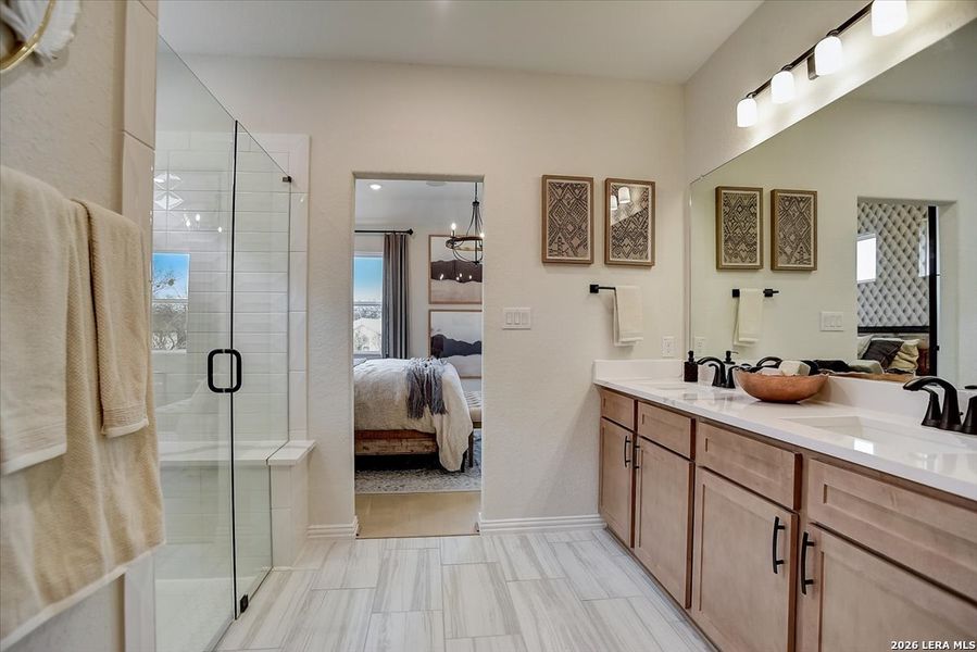 Furnished interior view inside a new home in Casinas at Gruene, New Braunfels (Image 25).
