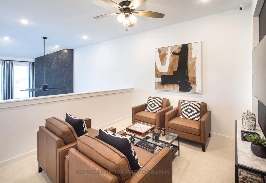 Furnished interior view inside a new home in Bridgeland Central: The Cottages, Cypress (Image 20).