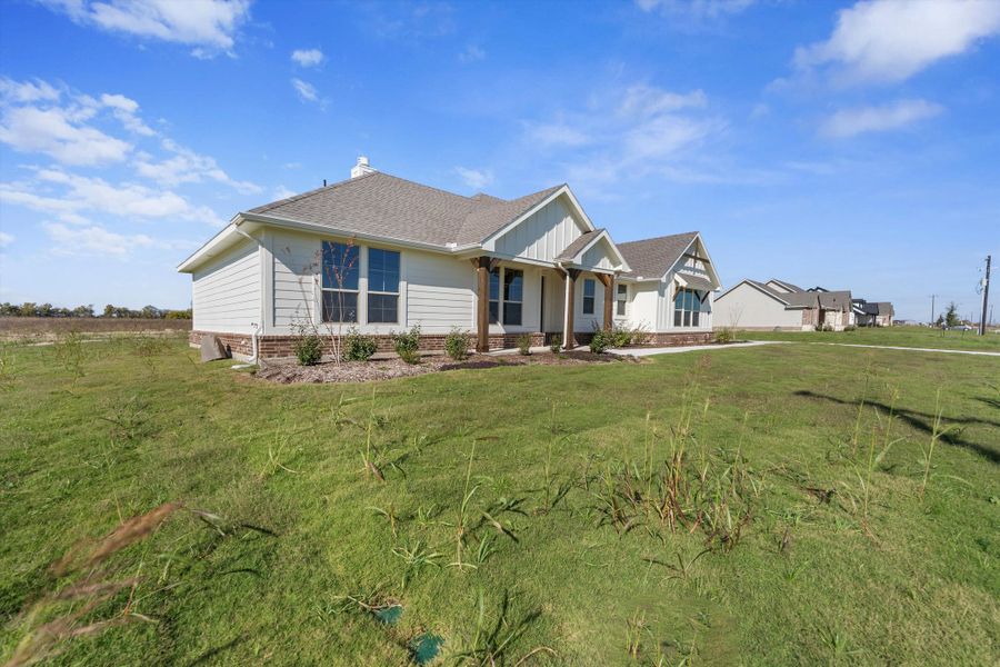 Exterior details and patio area of a home in Clear Sky Addition, Valley View (Image 3). Exterior details and patio area of a home in Clear Sky Addition, Valley View (Image 3).