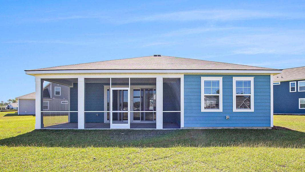 Exterior details and patio area of a home in Coastal Farms, Conway (Image 3). Exterior details and patio area of a home in Coastal Farms, Conway (Image 3).