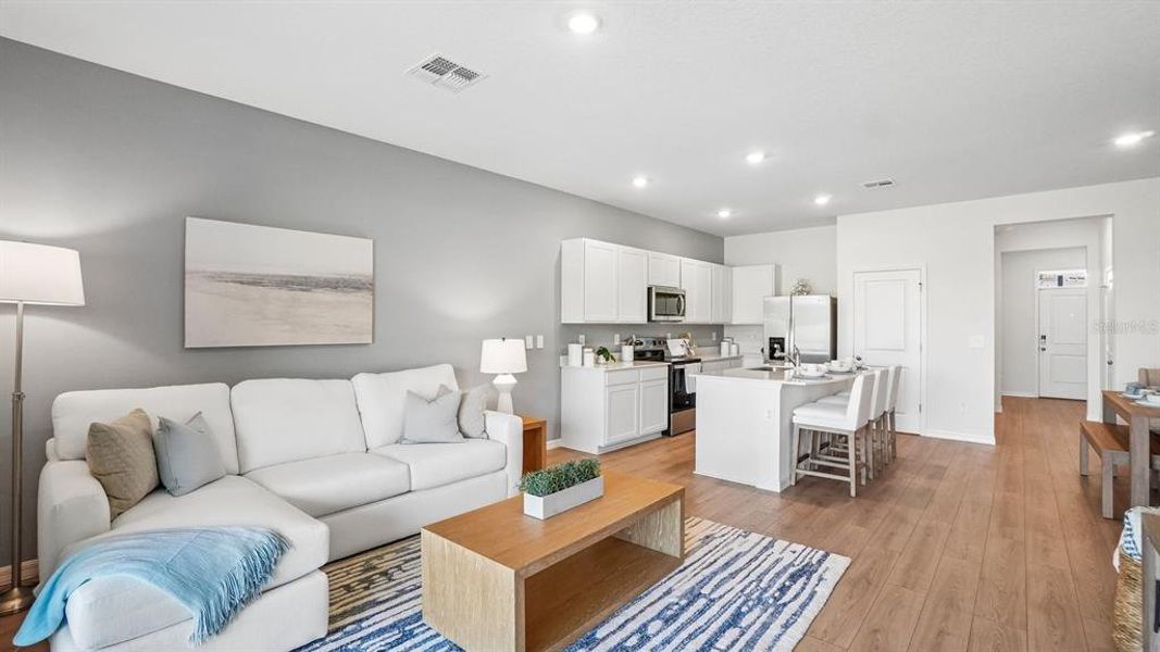 Furnished interior view inside a new home in Sanctuary at Citrus Park Townhomes, Tampa (Image 31).