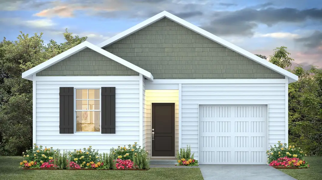 Representative exterior photo of a completed home built from the CAMERON by D.R. Horton in Hunter's Branch, Hopkins, SC (Image 2).