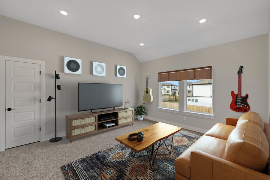 Representative furnished interior of a home built from the Lincoln by GFO Home in Santa Rita Ranch, Liberty Hill (Image 36). Representative furnished interior of a home built from the Lincoln by GFO Home in Santa Rita Ranch, Liberty Hill (Image 36).