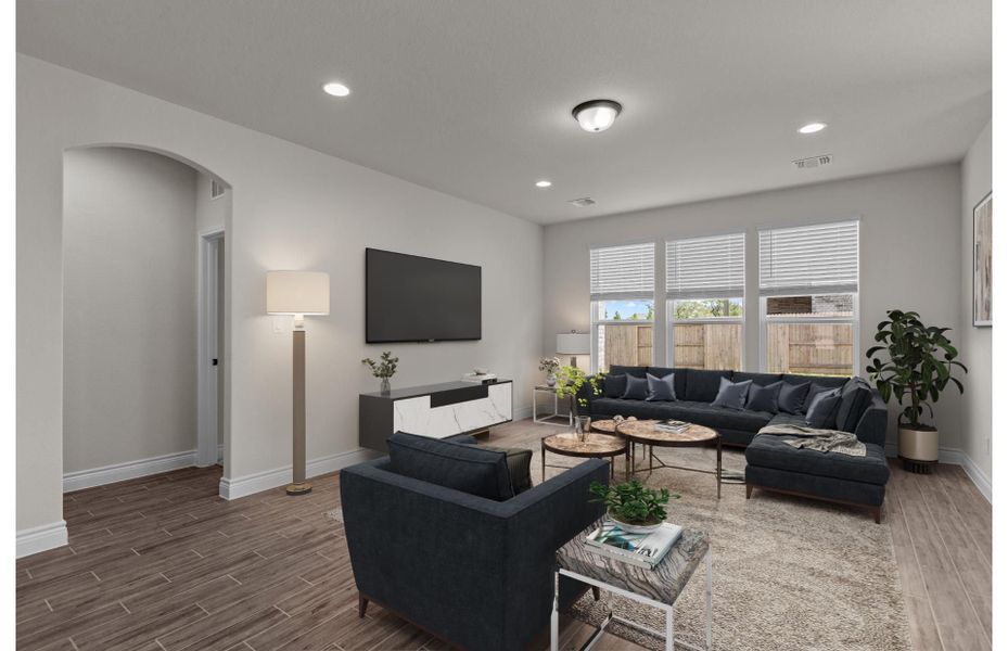 Representative furnished interior of a home built from the Caldwell by Pulte Homes in Bison Ridge, San Antonio (Image 12).