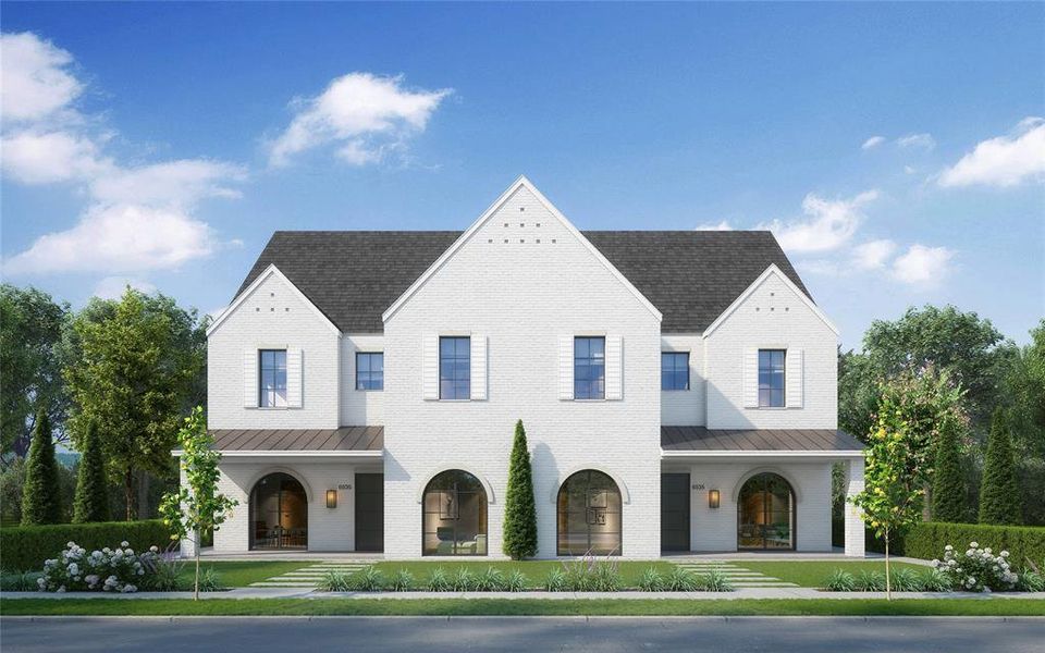 Front exterior of a new home in , Dallas, TX, highlighting curb appeal (Image 1). Front exterior of a new home in , Dallas, TX, highlighting curb appeal (Image 1).