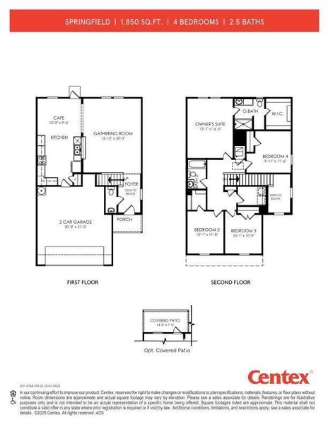 2D floor plan layout of this home in Windcress, Cove, TX (Image 3).