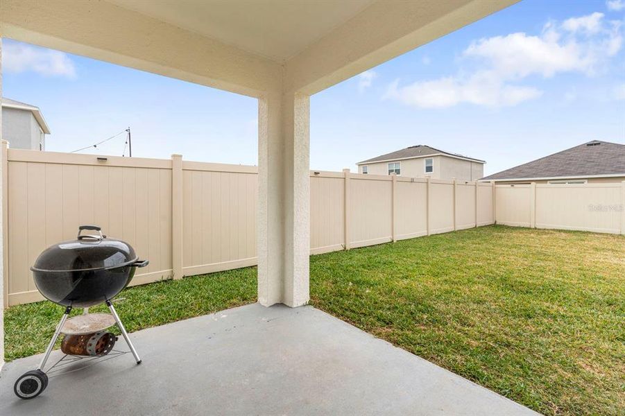 Exterior details and patio area of a home in Farm at Varrea, Plant City (Image 3). Exterior details and patio area of a home in Farm at Varrea, Plant City (Image 3).