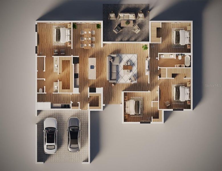 2D floor plan layout of this home in , Lakeland, FL (Image 3).