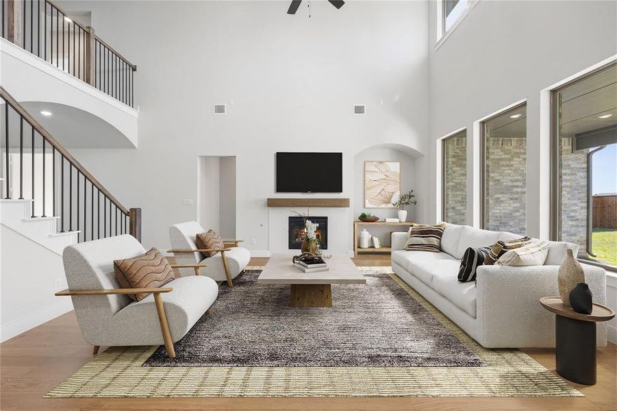 Furnished interior view inside a new home in Chatham Reserve, Providence Village (Image 7).