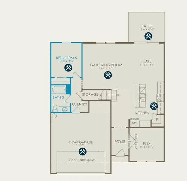 2D floor plan layout of this home in Overland, Locust Grove, GA (Image 4).