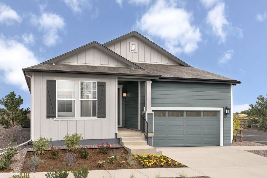 Front exterior of a home in the The Nest Reserve at Canyon Creek community, located in Erie, CO (Image 13).