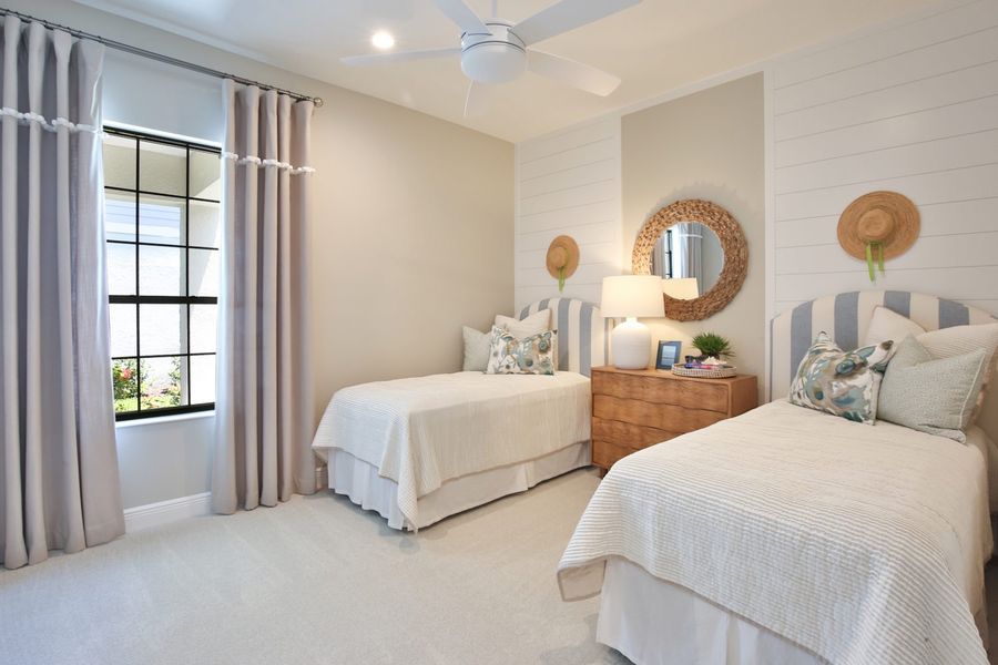 Furnished interior view inside a new home in Boca Royale Golf & Country Club at Wellen Park, Englewood (Image 27).