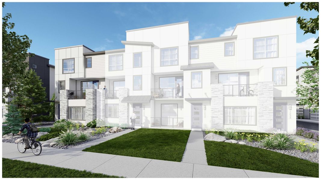 Representative exterior photo of a completed home built from the Taylor by Lokal Homes in The Commons at Victory Ridge, Colorado Springs, CO (Image 1).