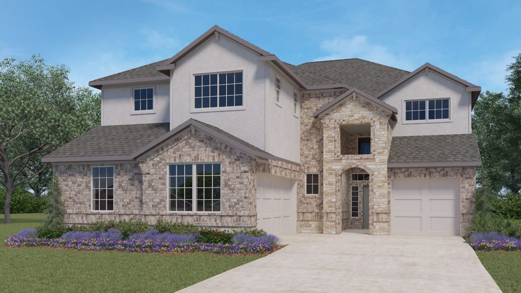 Representative exterior photo of a completed home built from the The Pollock by D.R. Horton in Rosenbusch Ranch, Leander, TX (Image 15). Representative exterior photo of a completed home built from the The Pollock by D.R. Horton in Rosenbusch Ranch, Leander, TX (Image 15).