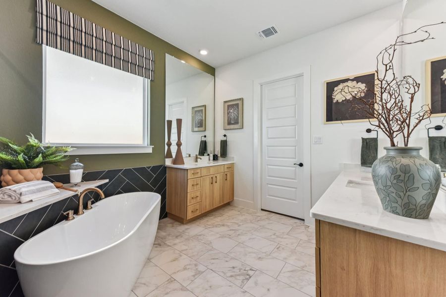 Furnished interior view inside a new home in The Grove at Blackhawk, Pflugerville (Image 81). Furnished interior view inside a new home in The Grove at Blackhawk, Pflugerville (Image 81).