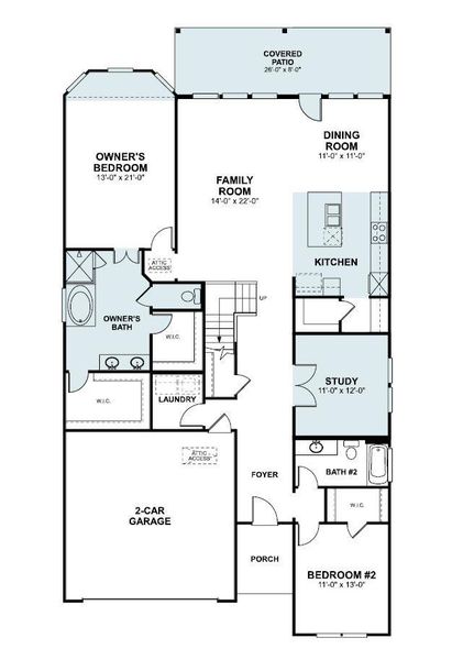 2D floor plan layout of this home in Edgewood, Leander, TX (Image 3). 2D floor plan layout of this home in Edgewood, Leander, TX (Image 3).