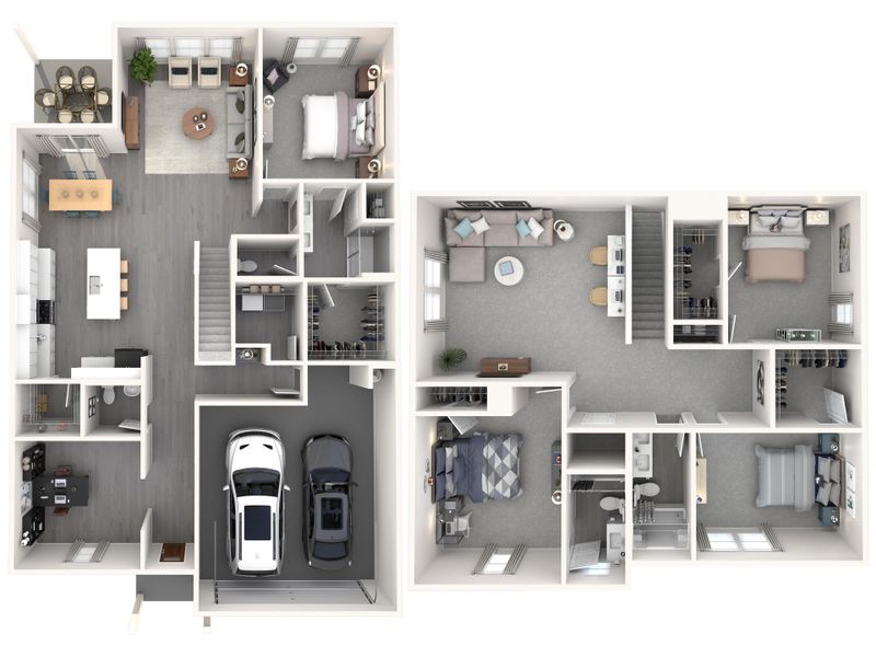 2D floor plan layout for the Sherwood by Meritage Homes in Briarcreek - Legacy Series, Cane Ridge, TN (Image 4).