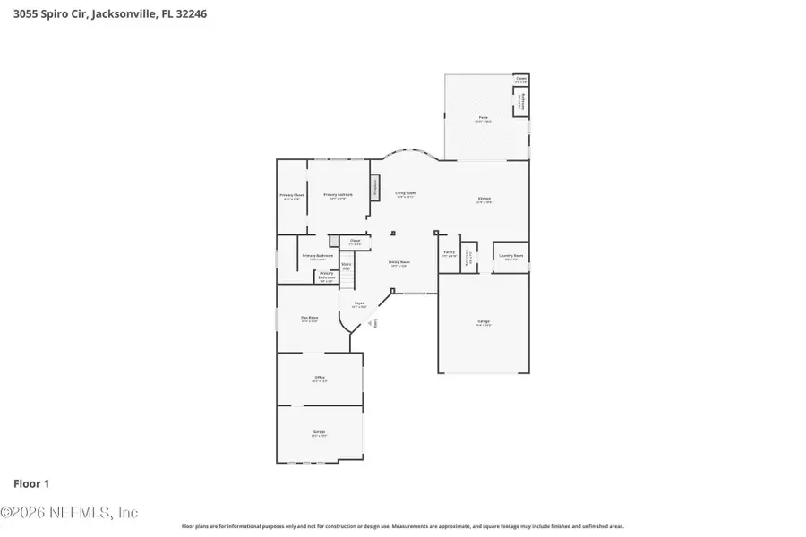 2D floor plan layout of this home in Tamaya, Jacksonville, FL (Image 4).
