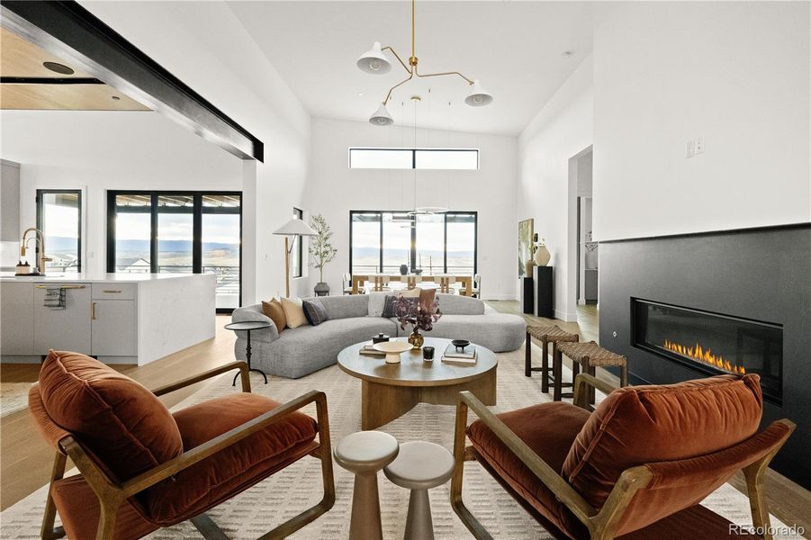 Furnished interior view inside a new home in Signature at Crystal Valley, Castle Rock (Image 3).