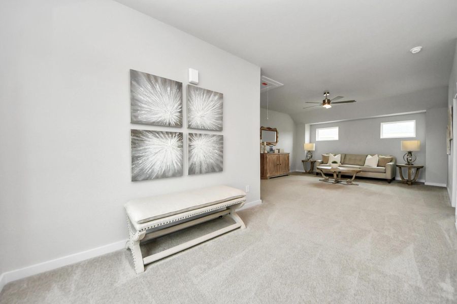 Ascend to relaxation in this fantastic game room! Ideal for both casual gatherings and adult gaming, it boasts plush carpet, lofty ceilings, custom paint, and ample windows for abundant natural light Ascend to relaxation in this fantastic game room! Ideal for both casual gatherings and adult gaming, it boasts plush carpet, lofty ceilings, custom paint, and ample windows for abundant natural light