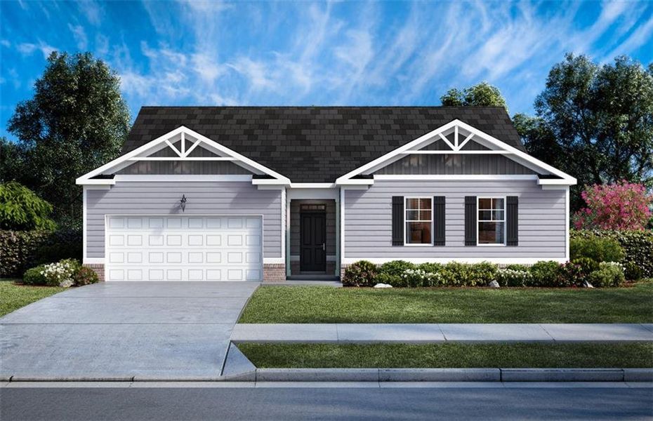 Front exterior of a new home in Jackson Landing, Jefferson, GA, highlighting curb appeal (Image 1). Front exterior of a new home in Jackson Landing, Jefferson, GA, highlighting curb appeal (Image 1).