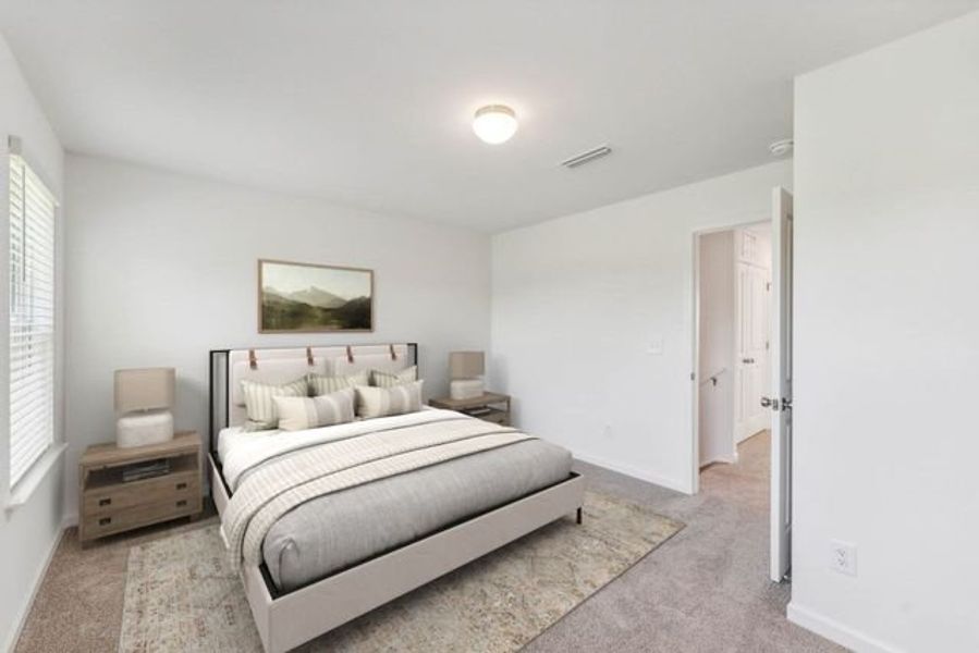 Representative furnished interior of a home built from the Lucas TH by True Homes in Hoover Townhomes, Charlotte (Image 8).