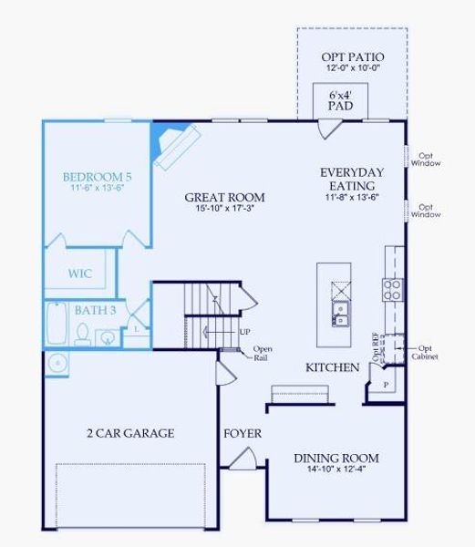2D floor plan layout of this home in Briar Creek, Atlanta, GA (Image 3).