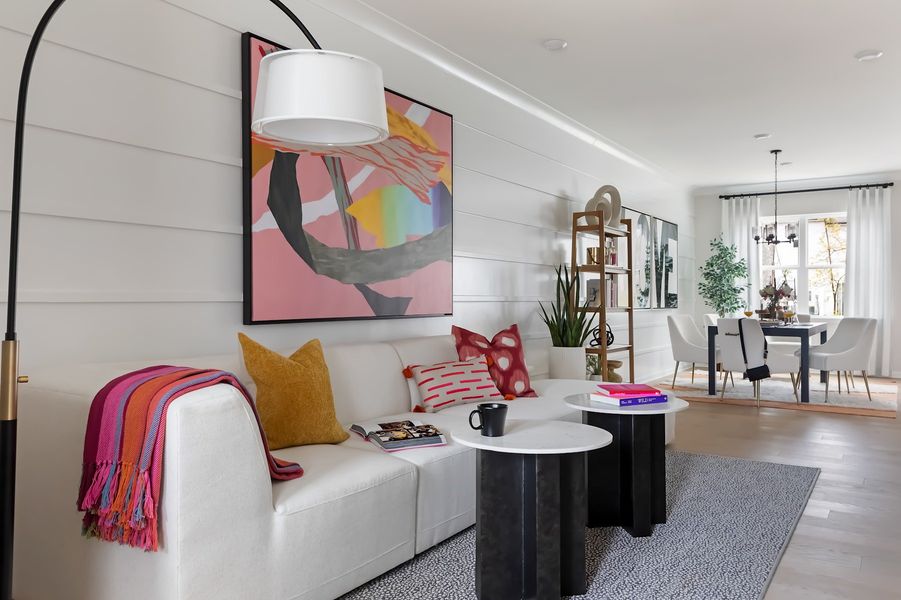 Representative furnished interior of a home built from the Anson by Tri Pointe Homes in Fifteen 15 Cannon, Charlotte (Image 3). Representative furnished interior of a home built from the Anson by Tri Pointe Homes in Fifteen 15 Cannon, Charlotte (Image 3).