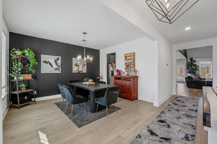 Home entry and dining room