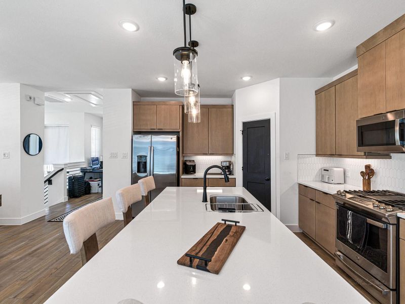 Furnished interior view inside a new home in Bridgeland, Cypress (Image 14). Furnished interior view inside a new home in Bridgeland, Cypress (Image 14).