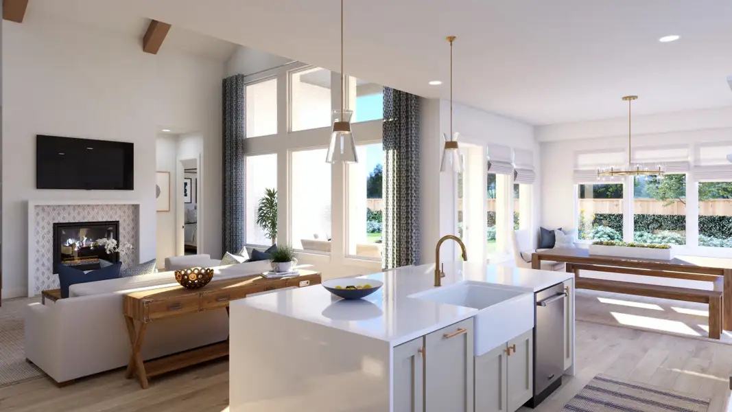 Representative furnished interior of a home built from the Ashland III by Southgate Homes in Eliana, McKinney (Image 7).