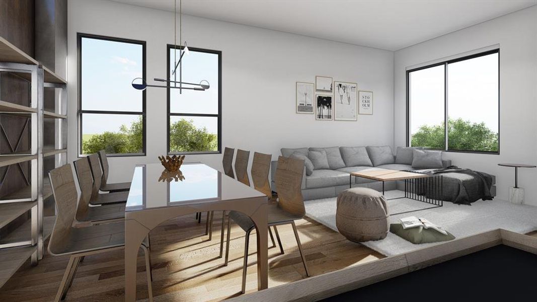 Furnished interior view inside a new home in , Irving (Image 3).