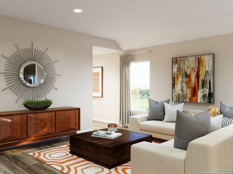 Furnished interior view inside a new home in Applewhite Meadows, San Antonio (Image 12). Furnished interior view inside a new home in Applewhite Meadows, San Antonio (Image 12).