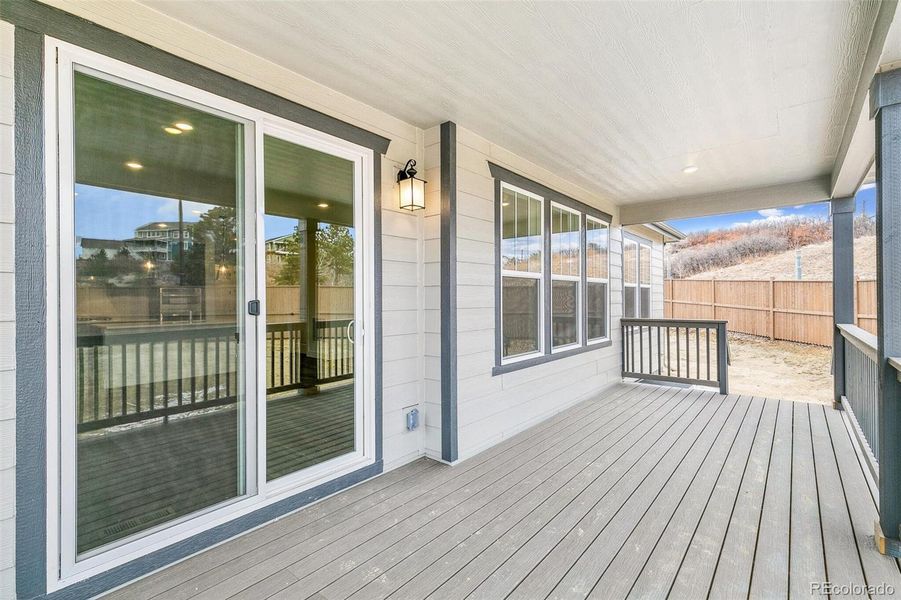 Exterior details and patio area of a home in Terrain Oak Valley, Castle Rock (Image 4).