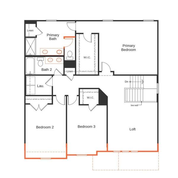 2D floor plan layout of this home in Bella Vista Heritage, Denver, NC (Image 3). 2D floor plan layout of this home in Bella Vista Heritage, Denver, NC (Image 3).