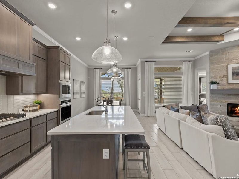 Furnished interior view inside a new home in The Reserve at Potranco Oaks, Castroville (Image 13).