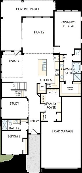 2D floor plan layout of this home in Walsh Classic, Fort Worth, TX (Image 2).