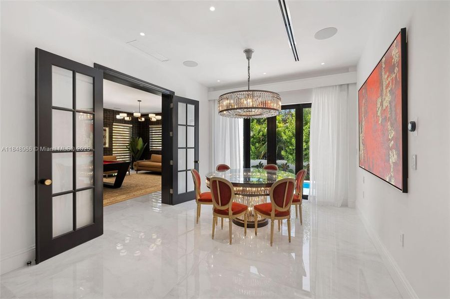 Furnished interior view inside a new home in , Miami Beach (Image 36). Furnished interior view inside a new home in , Miami Beach (Image 36).