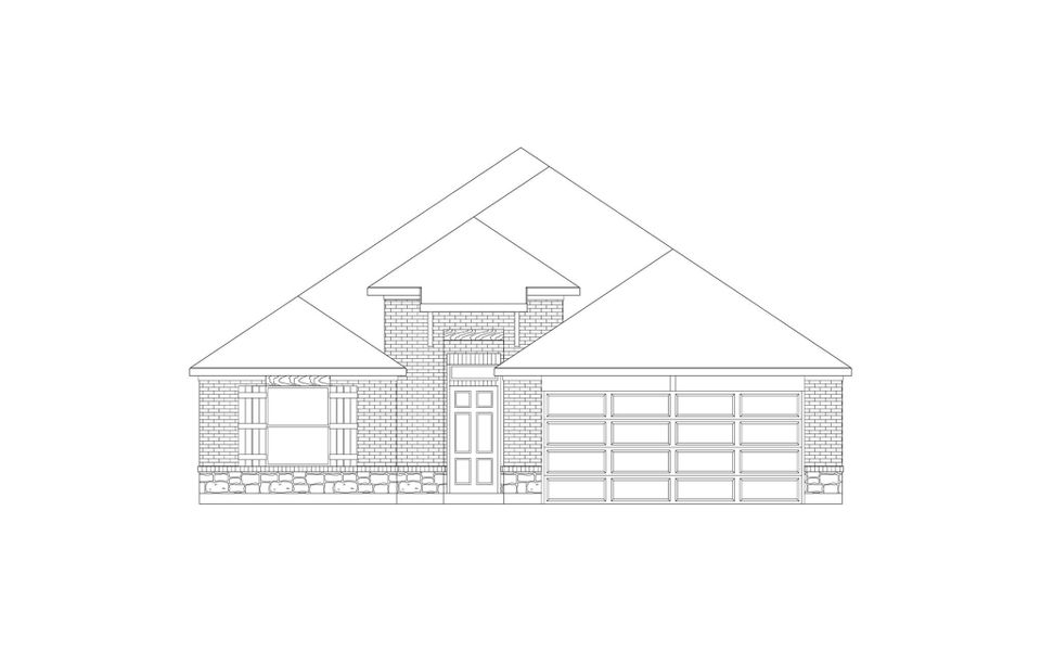 Exterior rendering of this home design in Prairie Winds, Hutto, TX (Image 4). Exterior rendering of this home design in Prairie Winds, Hutto, TX (Image 4).