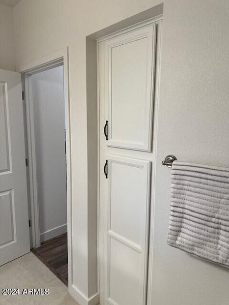 Guest Bathroom Linen Cabinet