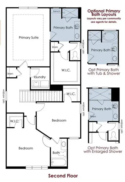 2D floor plan layout of this home in Millstone at Mundy Mill, Gainesville, GA (Image 6).