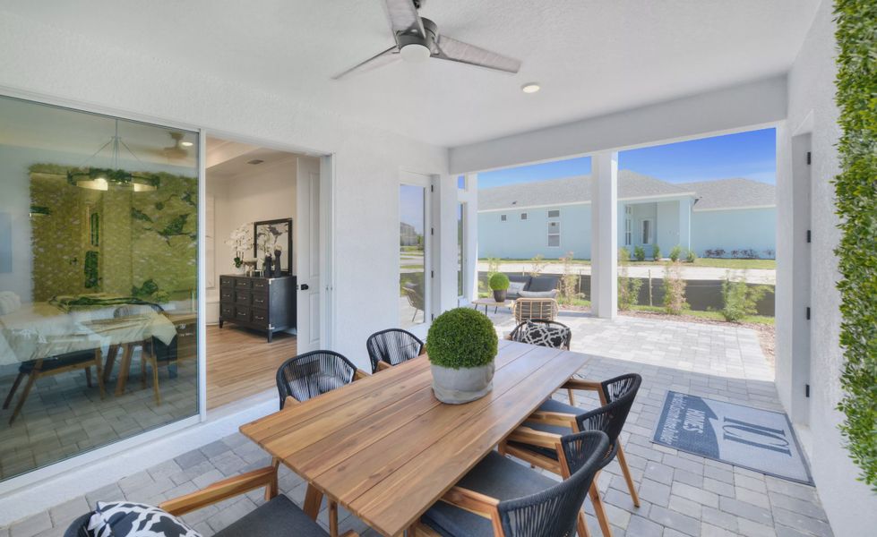 Exterior details and patio area of a home in Persimmon Park, Wesley Chapel (Image 21). Exterior details and patio area of a home in Persimmon Park, Wesley Chapel (Image 21).