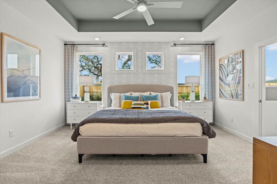 Furnished interior view inside a new home in Meyer Ranch, New Braunfels (Image 43).