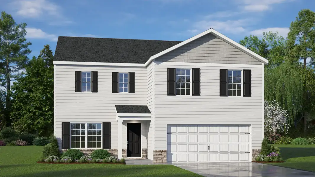 Representative exterior photo of a completed home built from the Galen by D.R. Horton in Madison Gardens, Lexington, NC (Image 21).