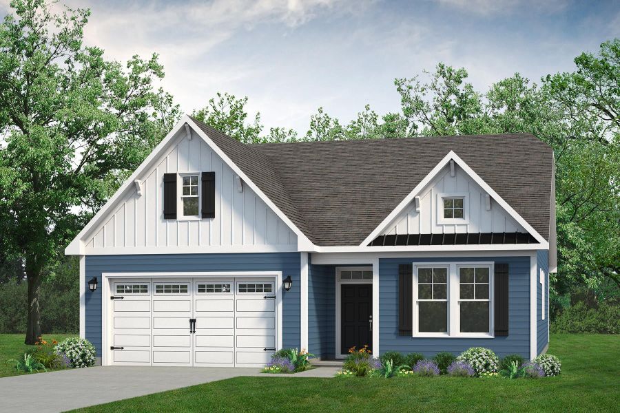 Representative exterior photo of a completed home built from the The Cherry Grove by Chesapeake Homes in Coastal Club of the Carolinas, Calabash, NC (Image 2). Representative exterior photo of a completed home built from the The Cherry Grove by Chesapeake Homes in Coastal Club of the Carolinas, Calabash, NC (Image 2).