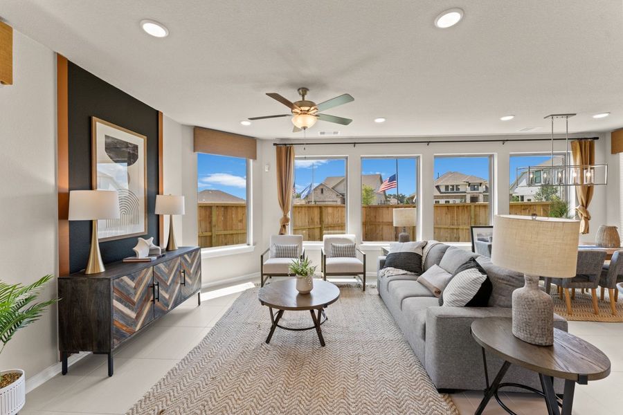 Representative furnished interior of a home built from the Capeside – Courtyard Collection by Chesmar Homes in Jordan Ranch, Pattison (Image 4).